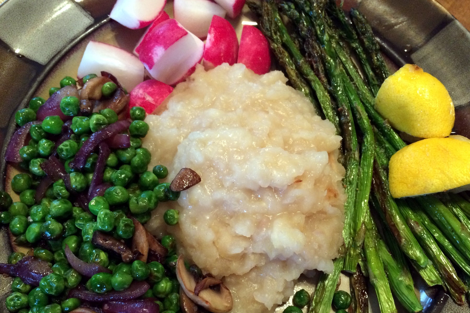 a mix of roasted vegetables