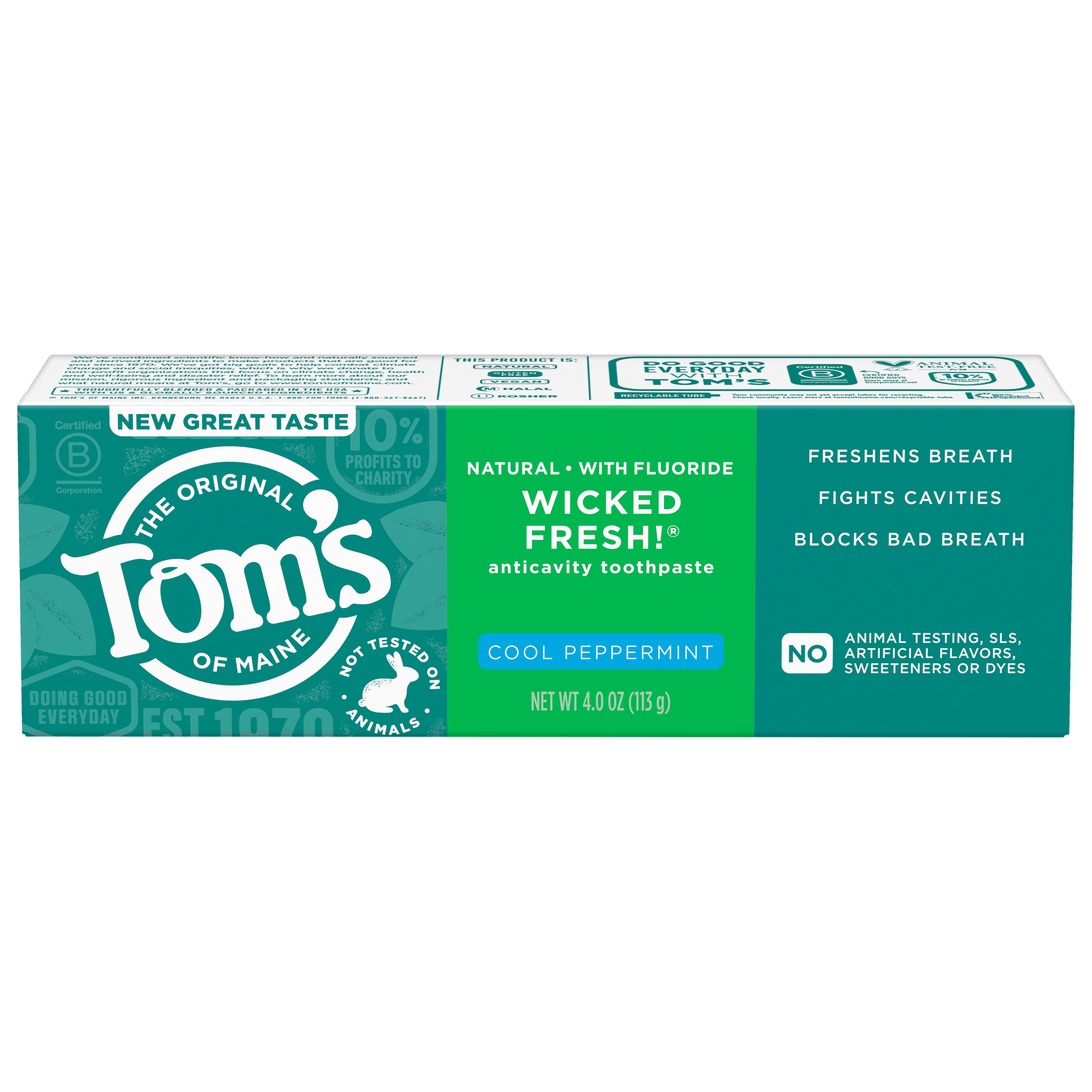 Wicked Fresh! Cool Peppermint Anticavity Toothpaste - Tom's of Maine