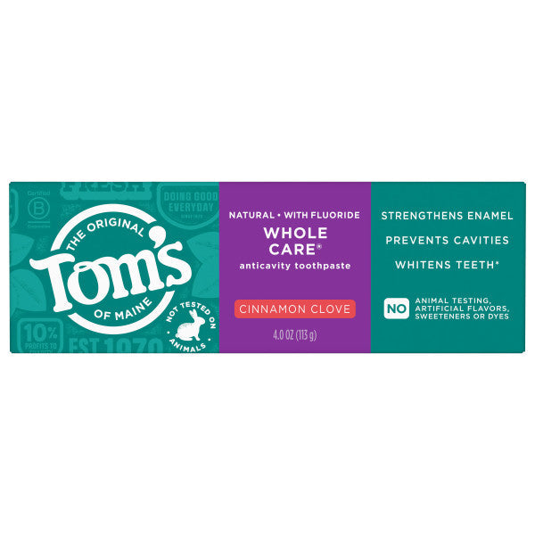 Whole Care Cinnamon Clove Anticavity Toothpaste - Tom's of Maine