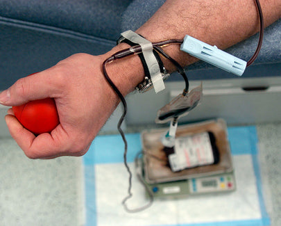 donating blood during the blood drive