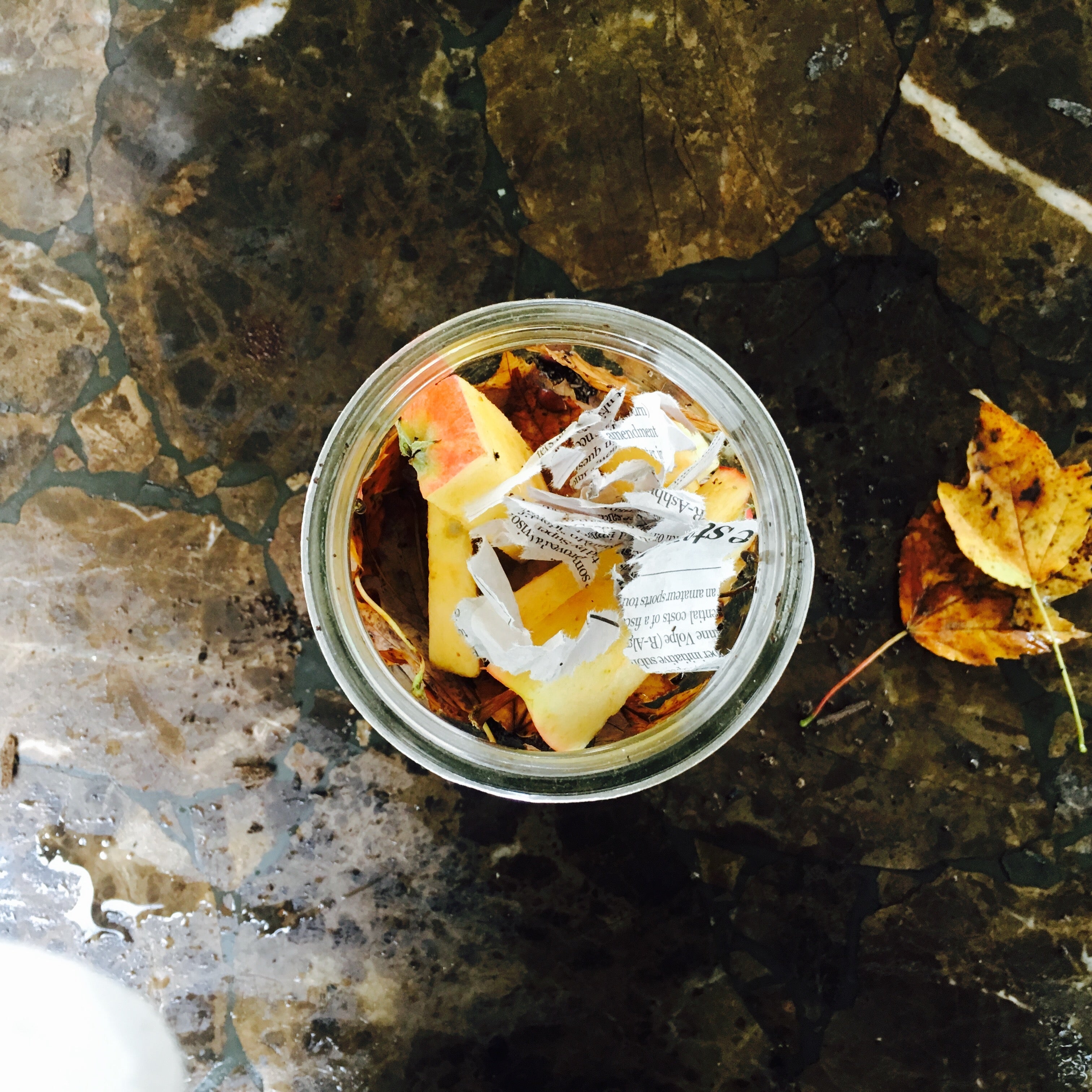 composting in a jar