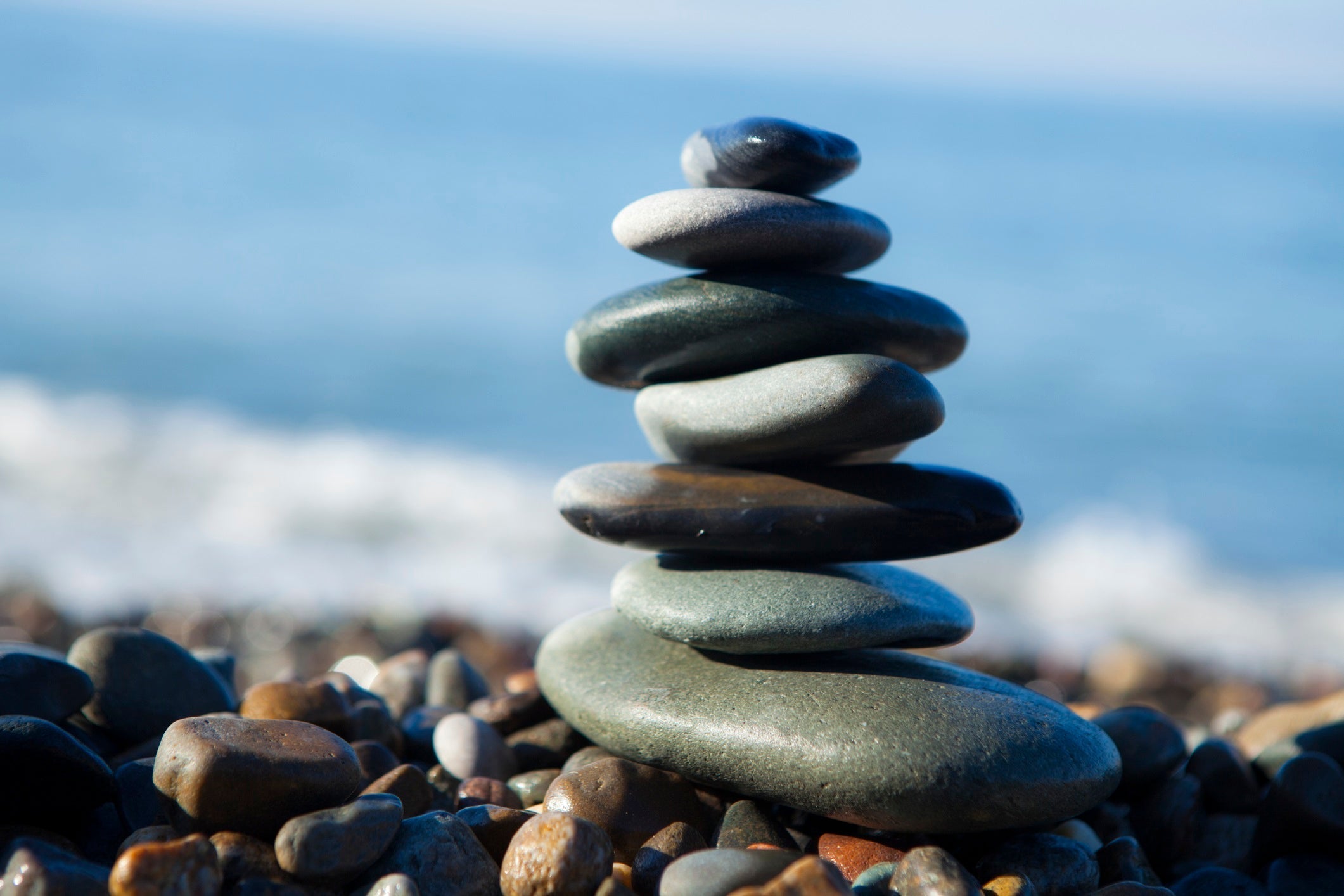rocks stacked from big to small