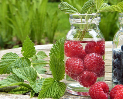 Water, Fruit, Raspberries image