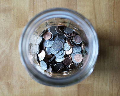 pennies in a jar