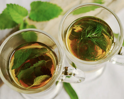 two glasses of herbal tea