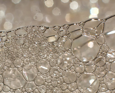 soapy small bubbles