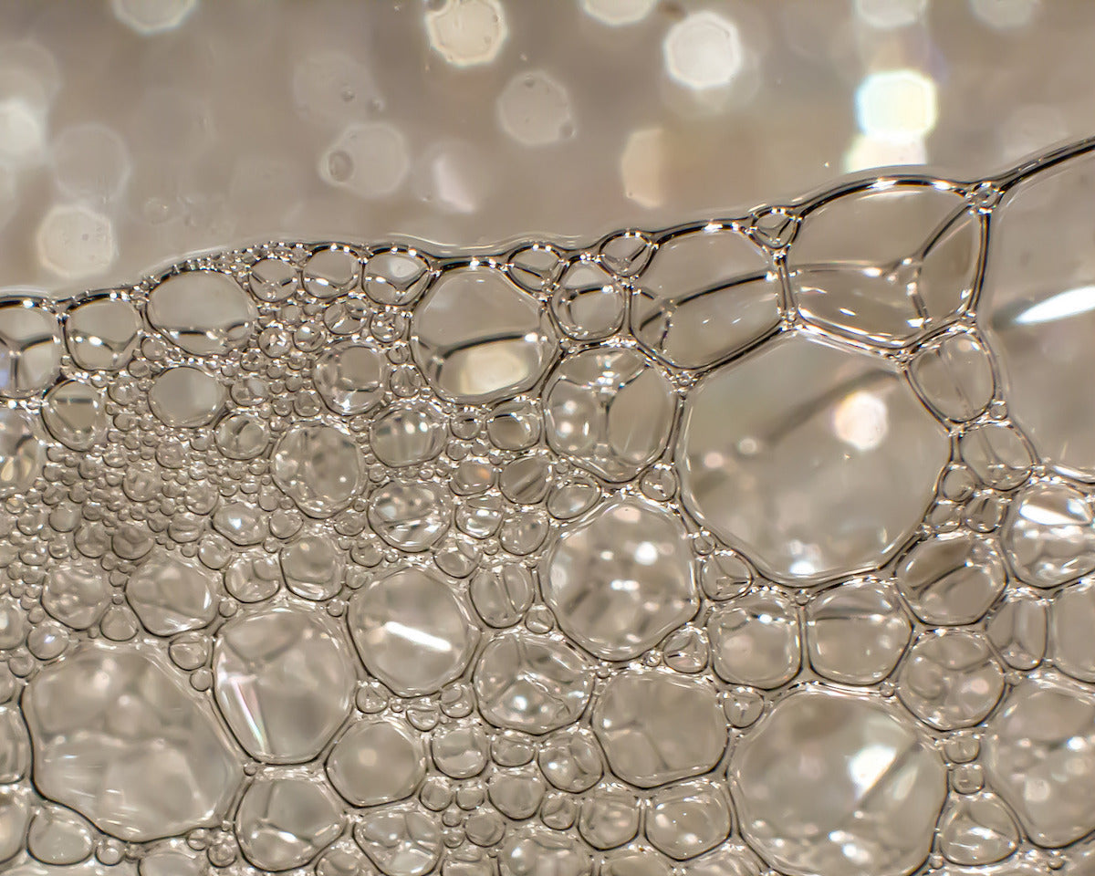 soapy small bubbles