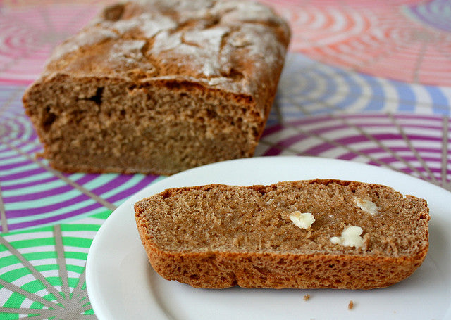 sliced bread on table