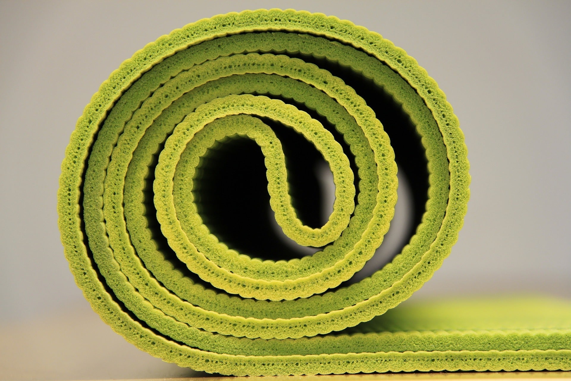green yoga mat