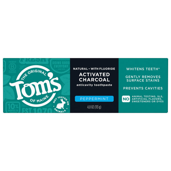 Activated Charcoal Peppermint Toothpaste - Tom's of Maine
