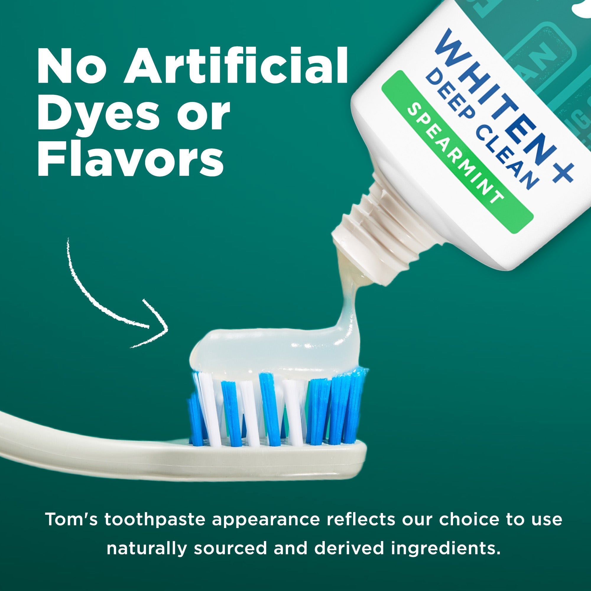 Whiten Plus Deep Clean Whitening Toothpaste, Spearmint - Tom's of