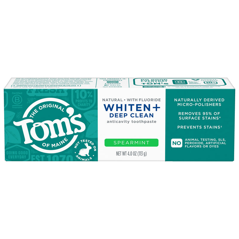 Whiten Plus Deep Clean Whitening Spearmint Natural Toothpaste