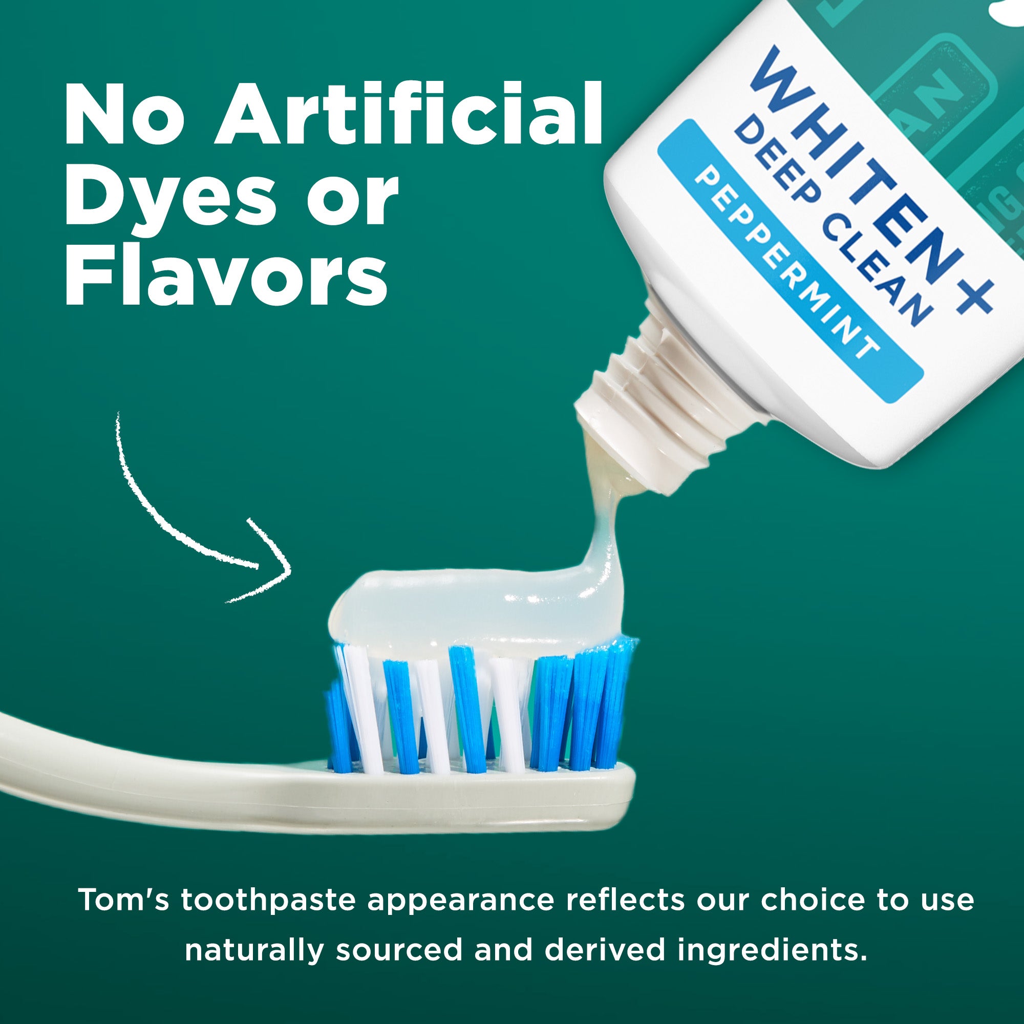Whiten Plus Deep Clean Whitening Toothpaste, Peppermint - Tom's of