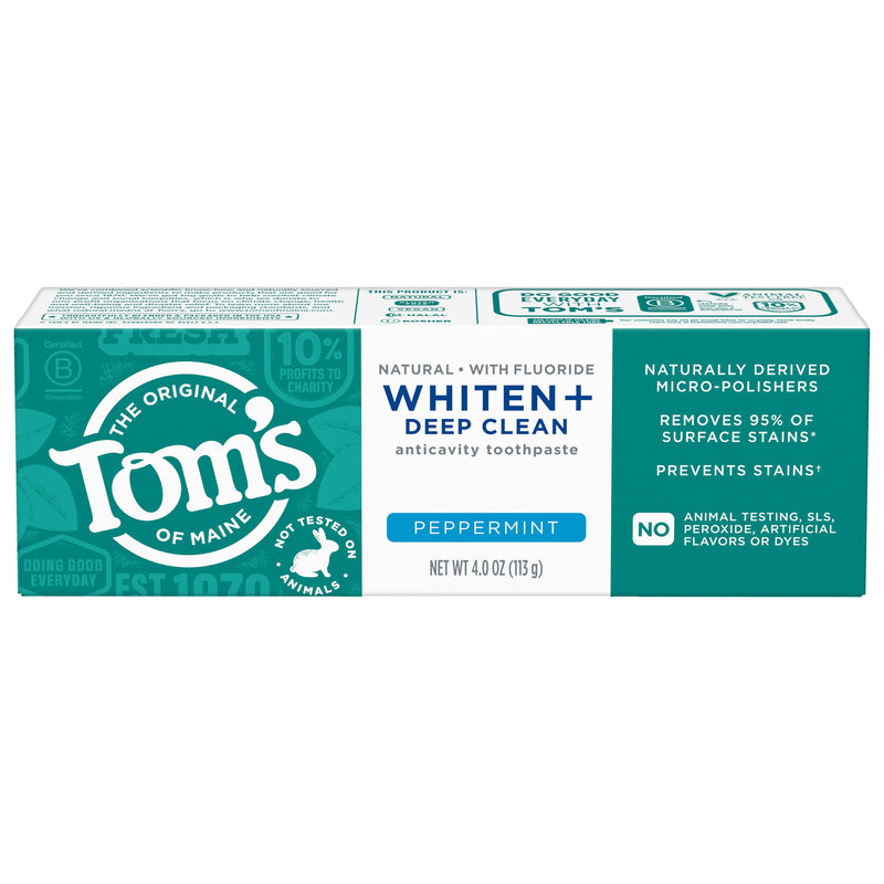 Whiten Plus Deep Clean Natural Whitening Peppermint Toothpaste