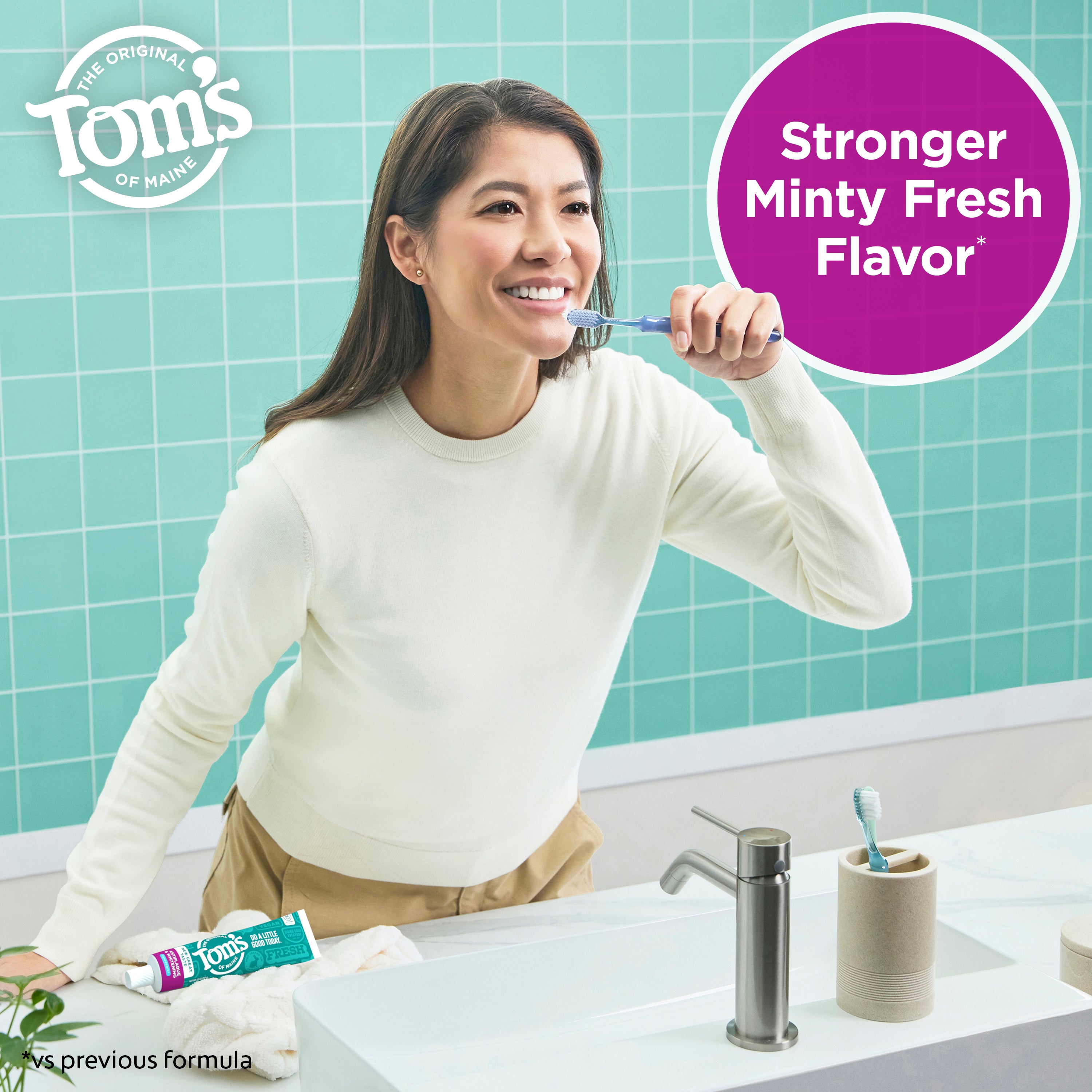 Fluoride-Free Antiplaque & Whitening Peppermint Toothpaste - Tom's