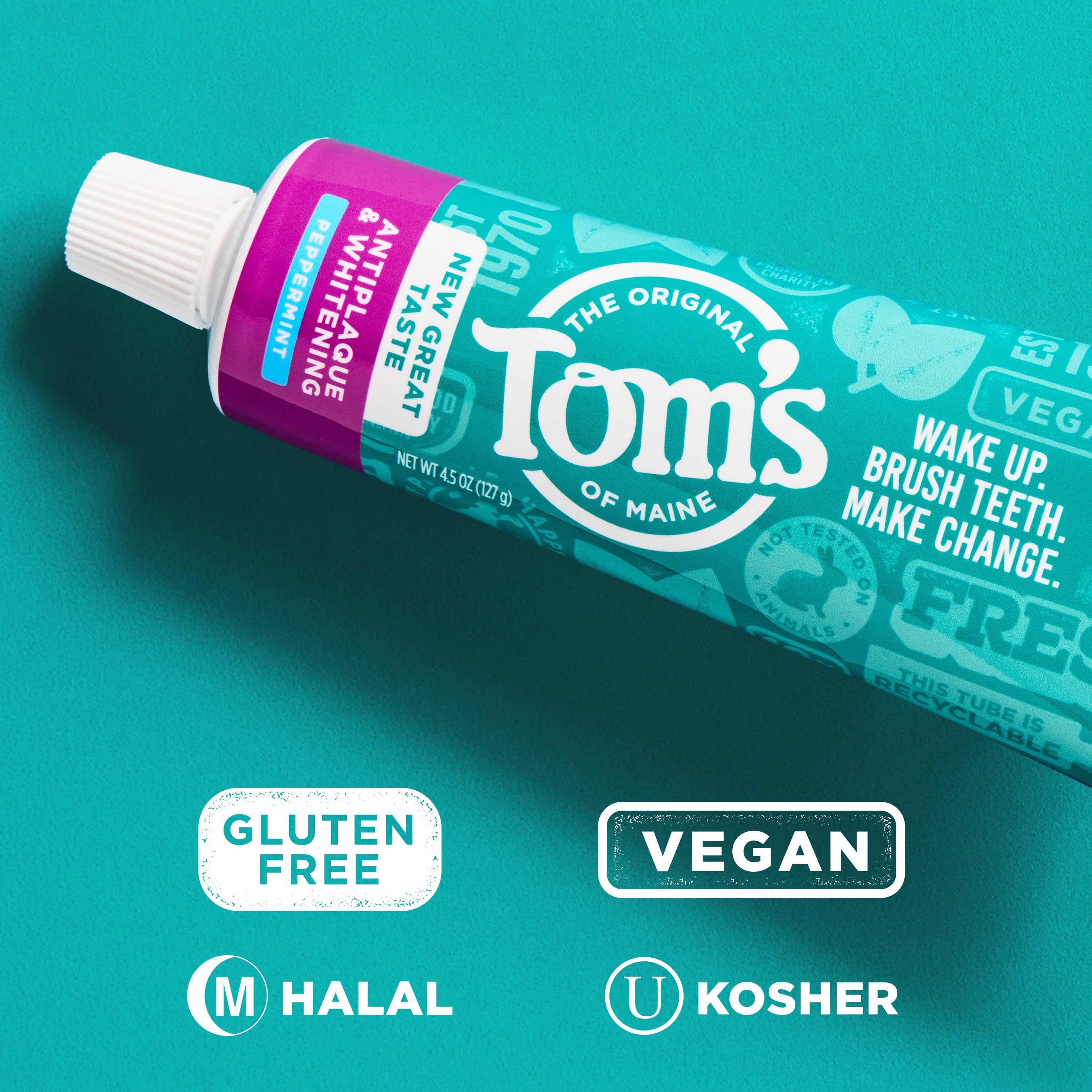 Fluoride-Free Antiplaque & Whitening Peppermint Toothpaste - Tom's