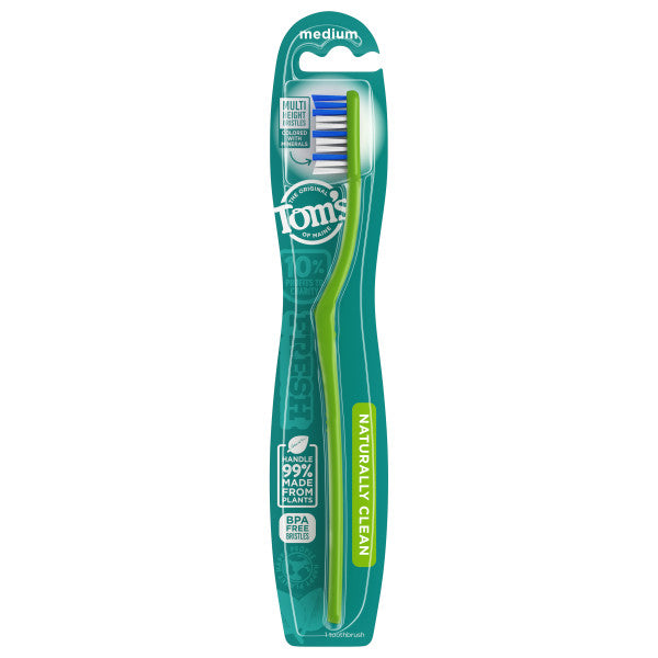 Medium Adult Manual Naturally Clean Toothbrush - Tom's of Maine