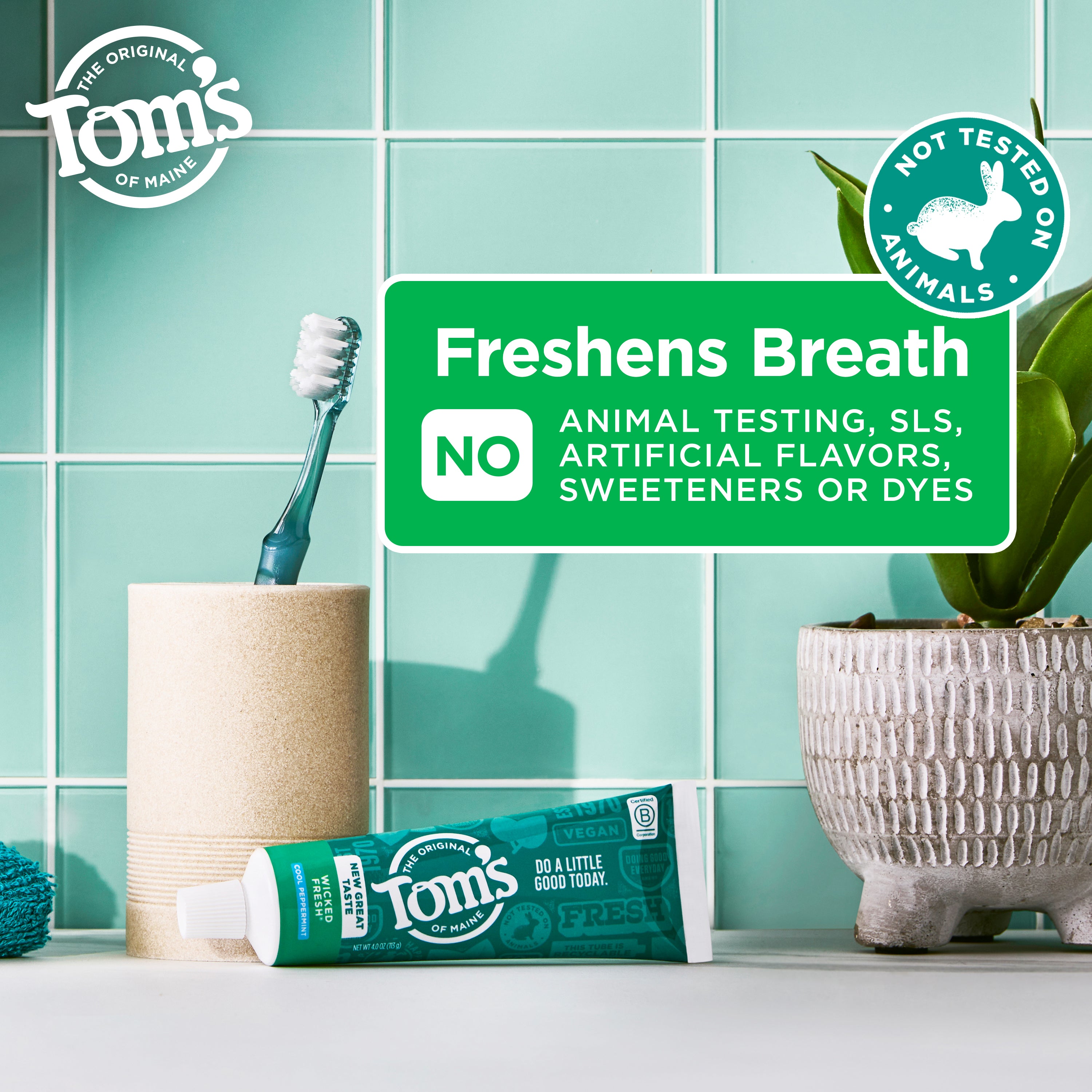 Wicked Fresh! Cool Peppermint Anticavity Toothpaste - Tom's of Maine