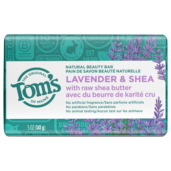 Lavender & Shea Natural Beauty Bar - Tom's of Maine