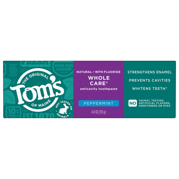 Whole Care Peppermint Anticavity Toothpaste - Tom's of Maine