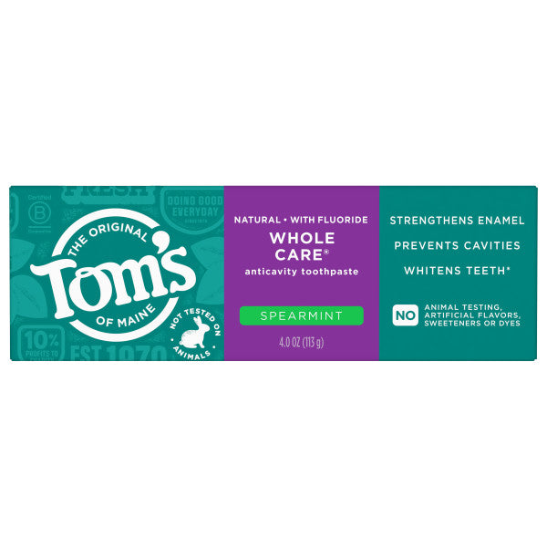 Whole Care Spearmint Anticavity Toothpaste - Tom's of Maine