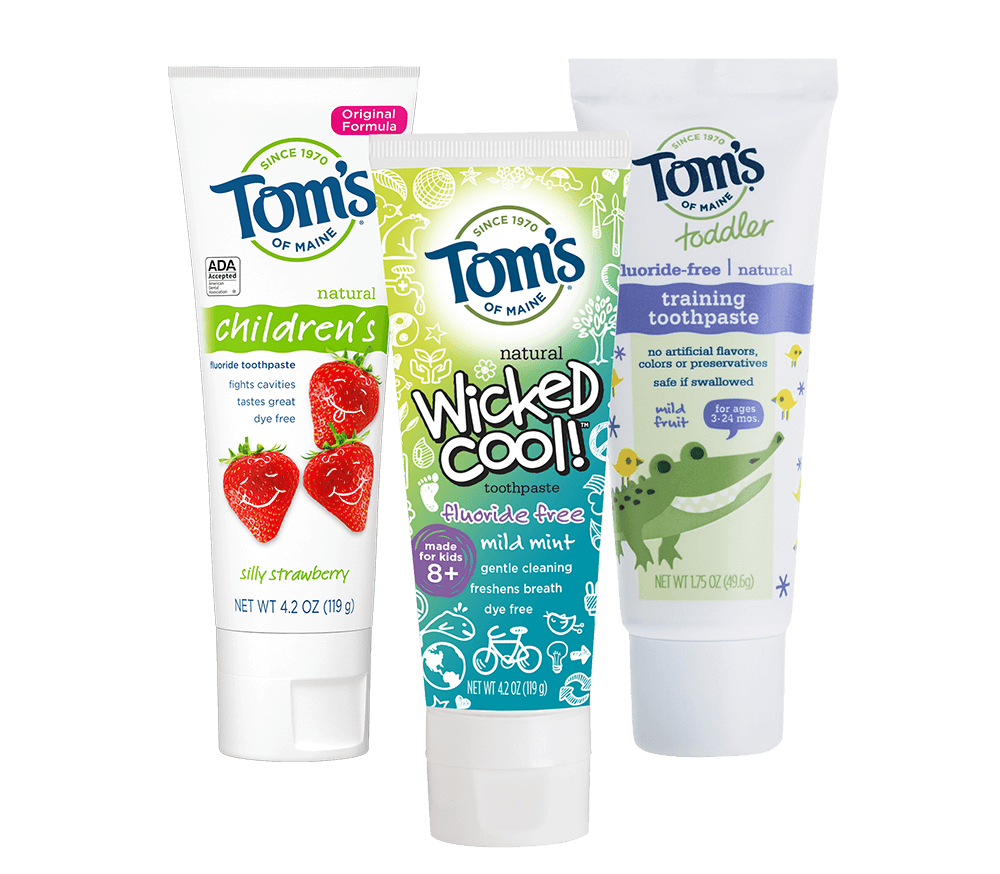 Tom's of Maine natural children toothpastes
